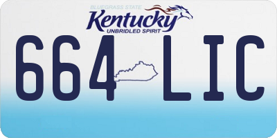 KY license plate 664LIC