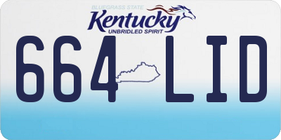 KY license plate 664LID
