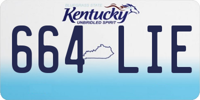 KY license plate 664LIE