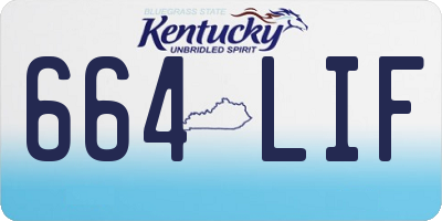 KY license plate 664LIF