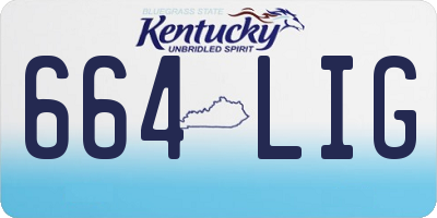 KY license plate 664LIG
