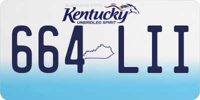KY license plate 664LII