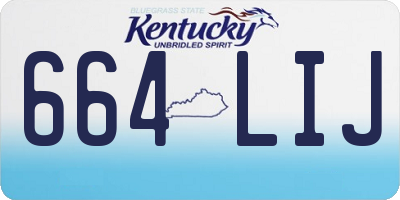 KY license plate 664LIJ