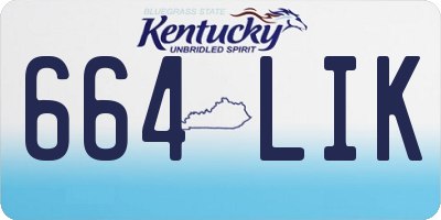 KY license plate 664LIK