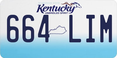 KY license plate 664LIM