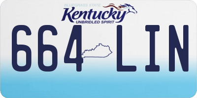 KY license plate 664LIN
