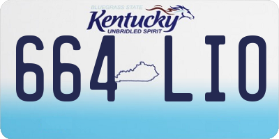 KY license plate 664LIO