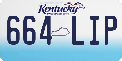 KY license plate 664LIP