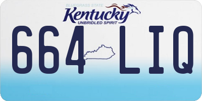 KY license plate 664LIQ