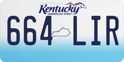 KY license plate 664LIR