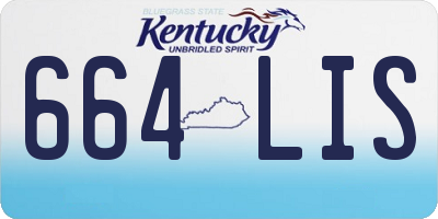 KY license plate 664LIS