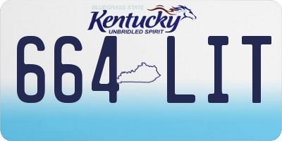 KY license plate 664LIT