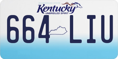 KY license plate 664LIU
