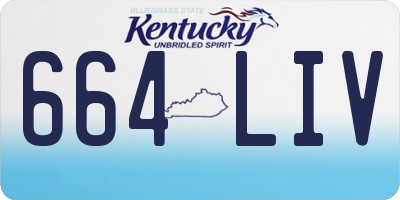 KY license plate 664LIV