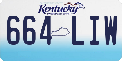 KY license plate 664LIW