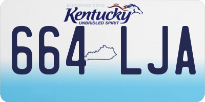 KY license plate 664LJA