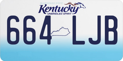 KY license plate 664LJB