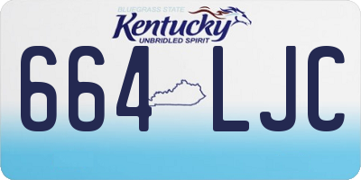 KY license plate 664LJC