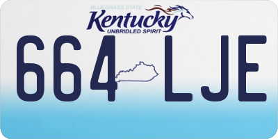KY license plate 664LJE