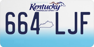 KY license plate 664LJF