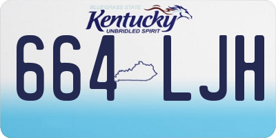 KY license plate 664LJH