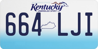 KY license plate 664LJI