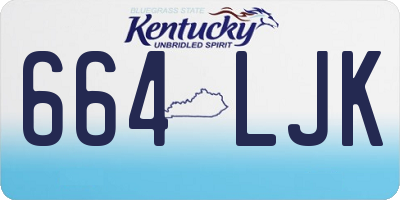 KY license plate 664LJK