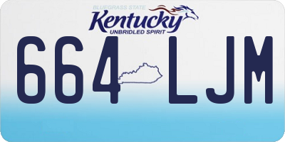 KY license plate 664LJM