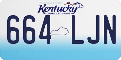 KY license plate 664LJN