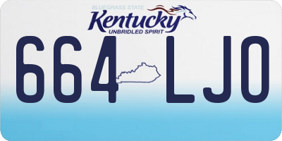 KY license plate 664LJO