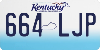 KY license plate 664LJP