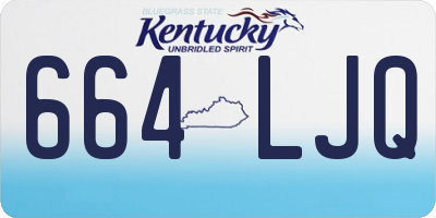 KY license plate 664LJQ