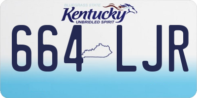 KY license plate 664LJR