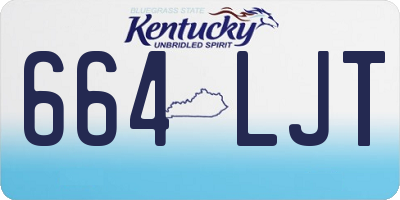 KY license plate 664LJT