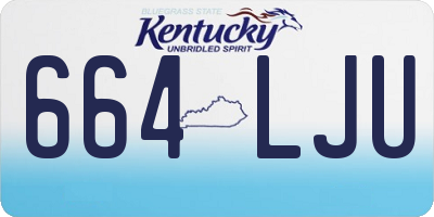 KY license plate 664LJU