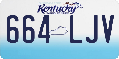 KY license plate 664LJV
