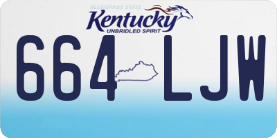 KY license plate 664LJW