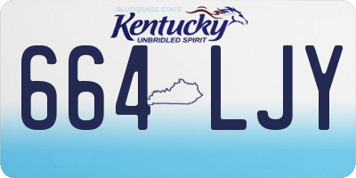 KY license plate 664LJY