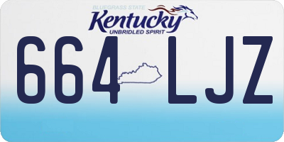 KY license plate 664LJZ