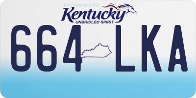 KY license plate 664LKA