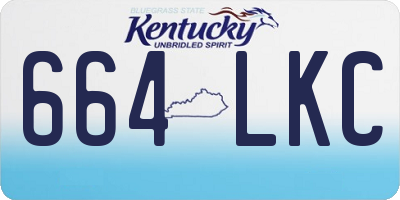 KY license plate 664LKC