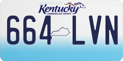 KY license plate 664LVN
