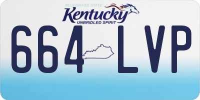 KY license plate 664LVP
