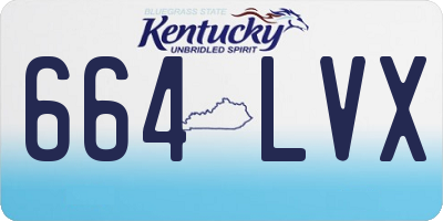 KY license plate 664LVX