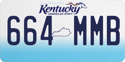 KY license plate 664MMB
