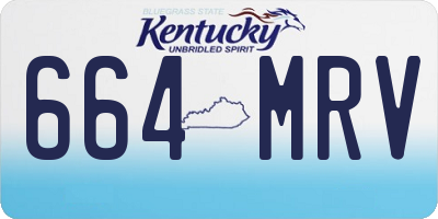 KY license plate 664MRV