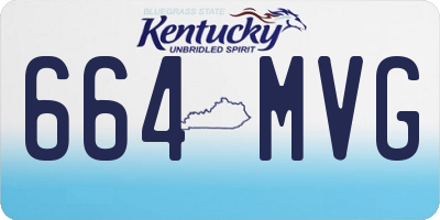 KY license plate 664MVG
