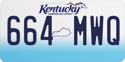 KY license plate 664MWQ