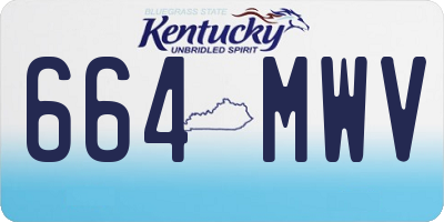 KY license plate 664MWV
