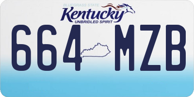KY license plate 664MZB